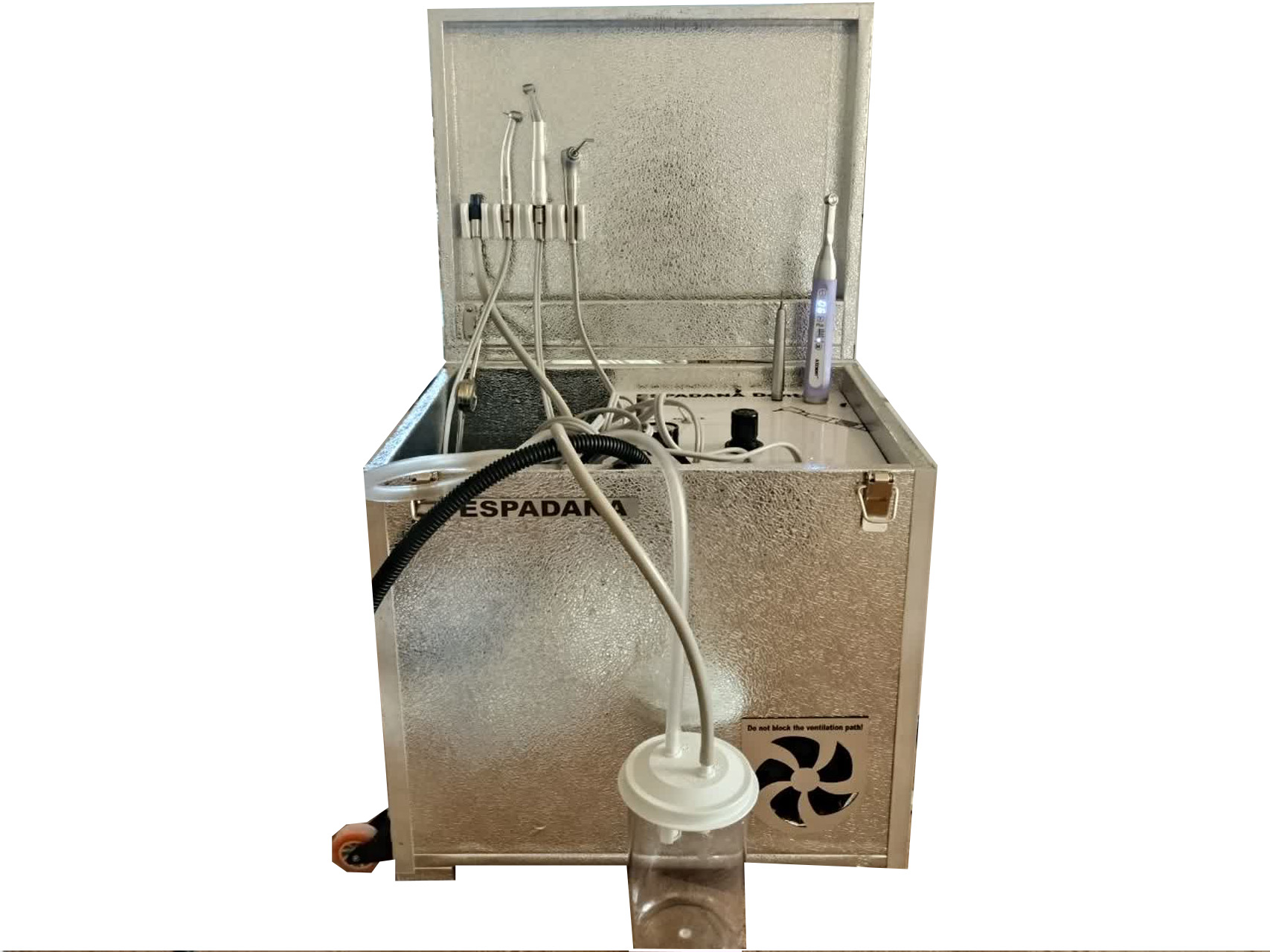 مینی یونیت آپشنال دندانپزشکی مدل SM-02 | کمپرسور سایلنت 1200 وات + ساکشن جراحی برقی + جرمگیر‌نوری وودپکر